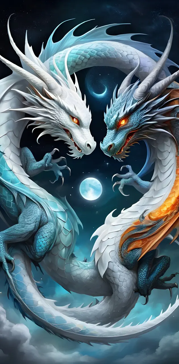 yin and yang dragons