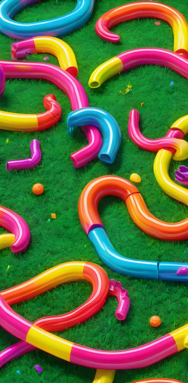 a group of colorful plastic objects