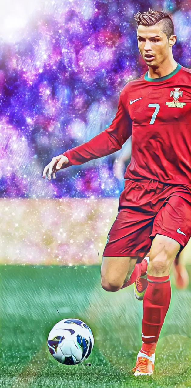 Download Cristiano Ronaldo Portugal Red Background Red Jersey