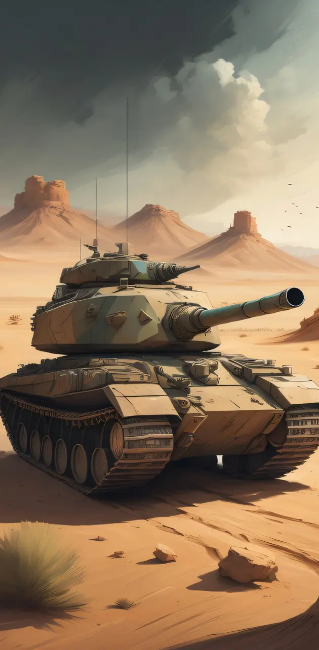 Panzer in a desert