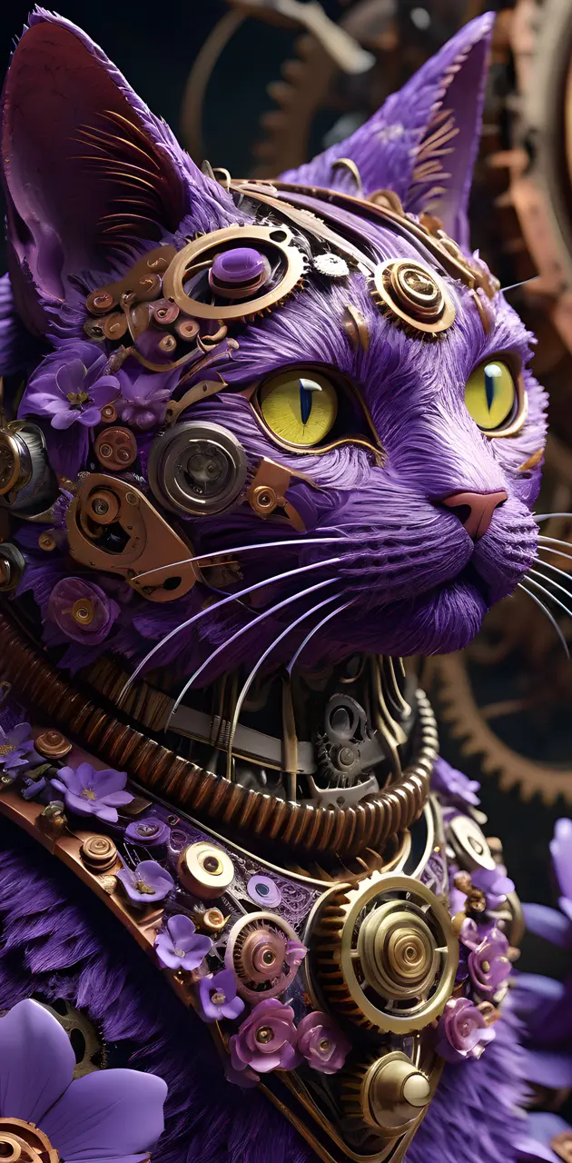 Purple Punk cat
