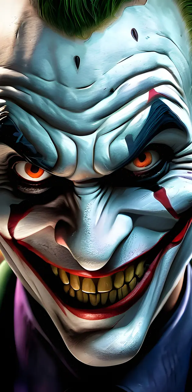 scary joker with creepy smile