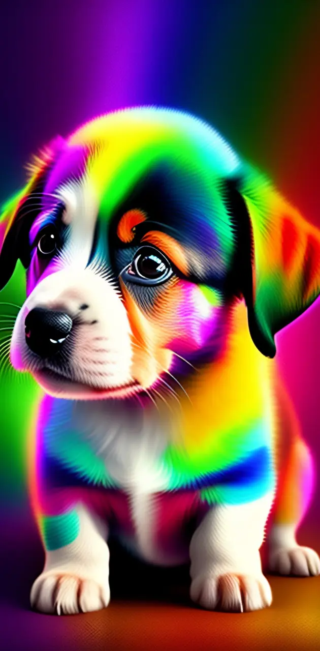 Puppy and colors