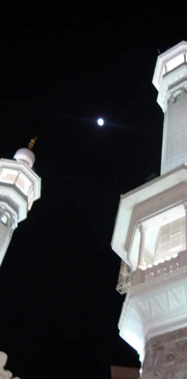 Makkah Minarets Moon