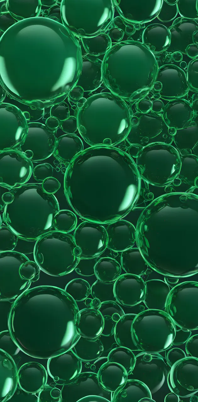 a group of green bubbles