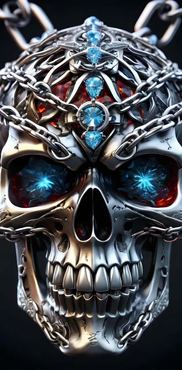 fire and ice and skull chains