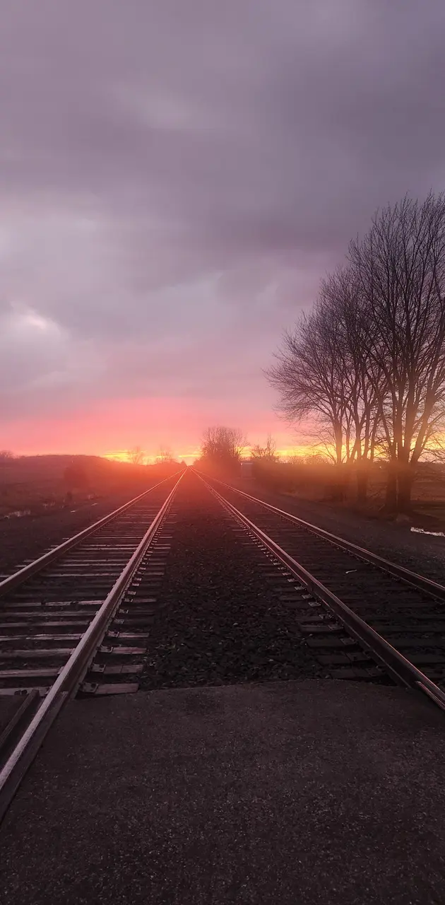 Railroad sunset