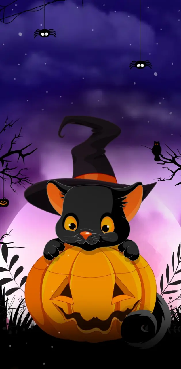 Halloween cat wallpaper by ChaosAngel7 - Download on ZEDGE™ | a9e0