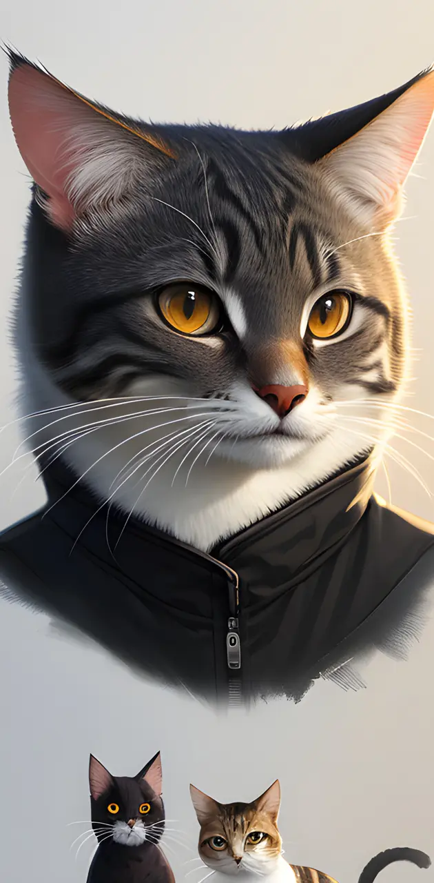 a cat wearing a suit