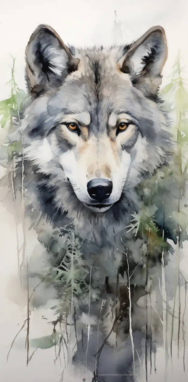 Forest Wolf Art