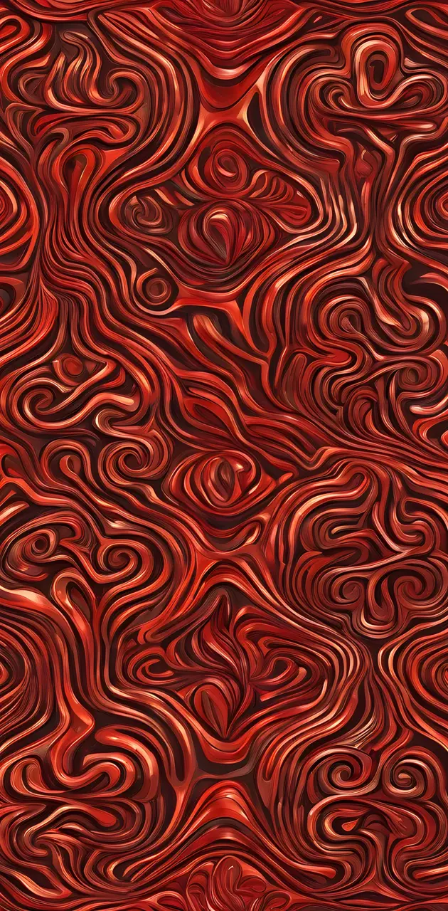 A Trippy Bronze & Red Pattern