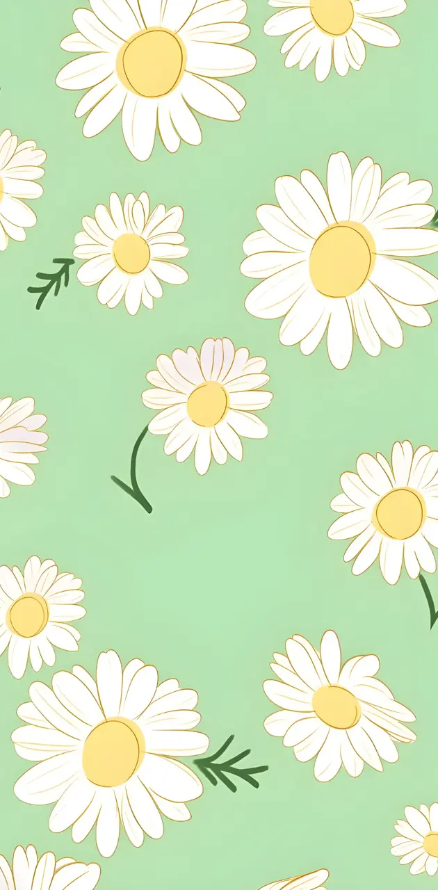 minimalist retro daisy wallpaper by herazur - Download on ZEDGE™ | f1a3