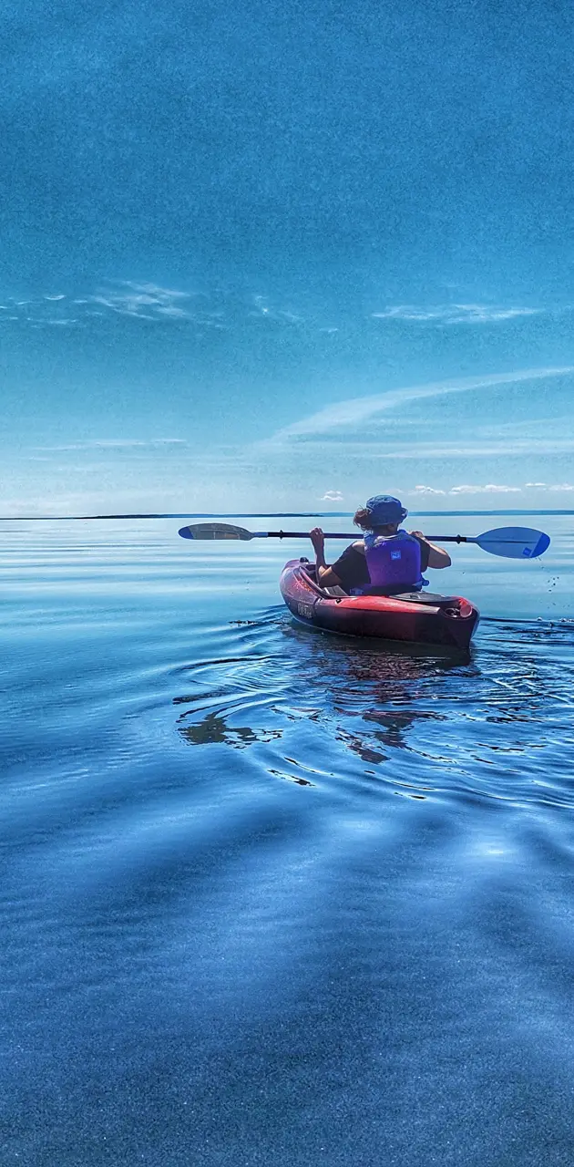 Blue kayaking