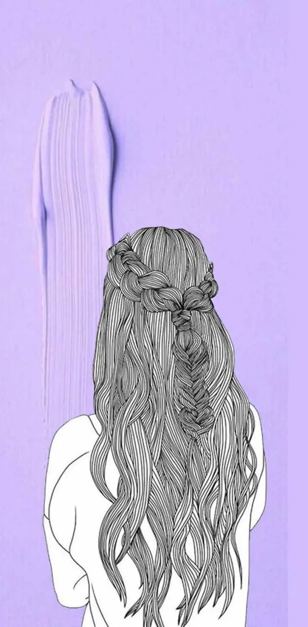 Download Tumblr Aesthetic Girl Line Art Wallpaper