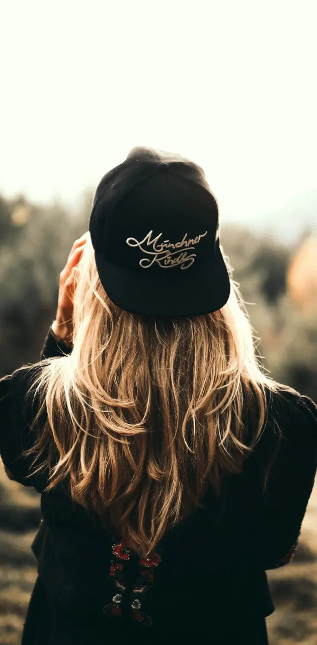 Blonde girl cap