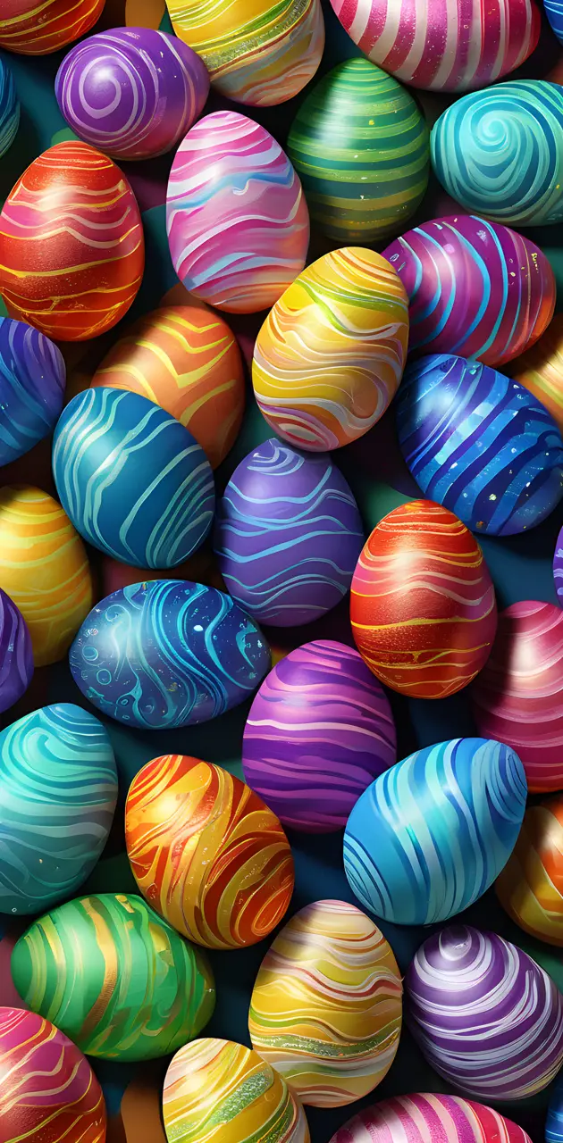 swirly twirly Easter eggs