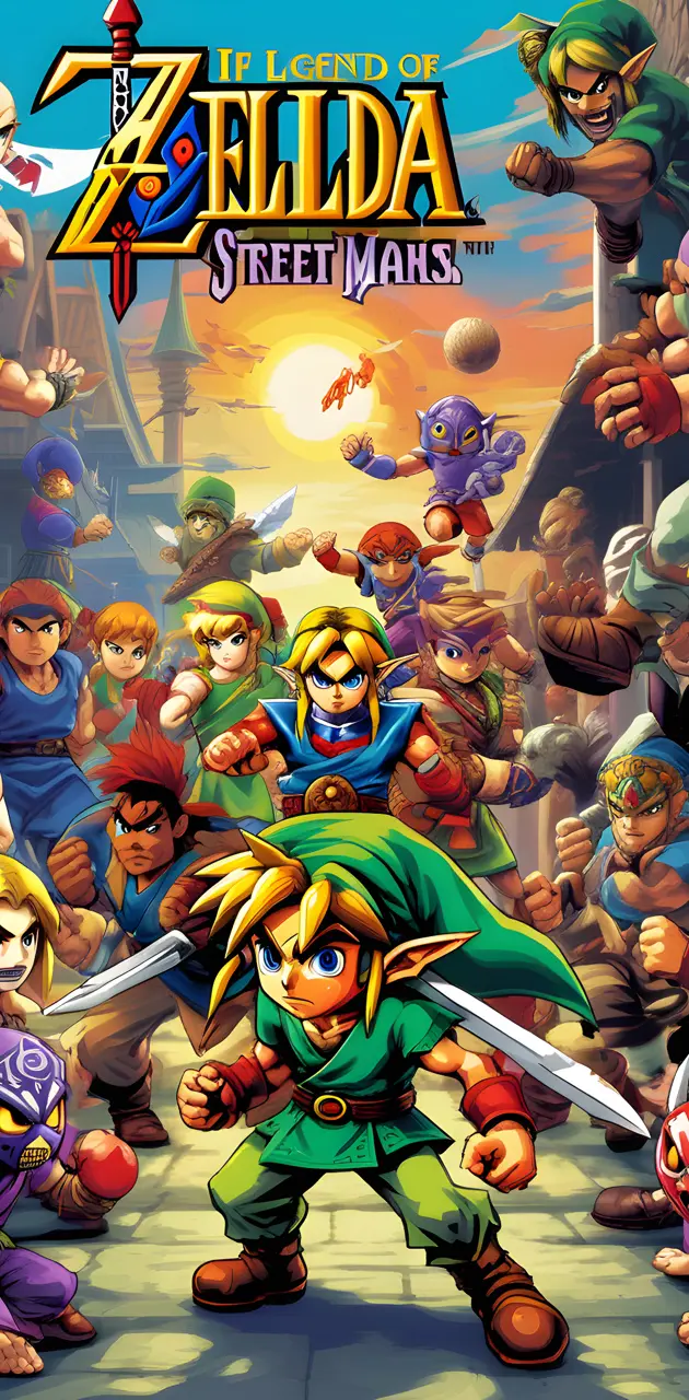 Legend of Zelda characters as Street Fighter game