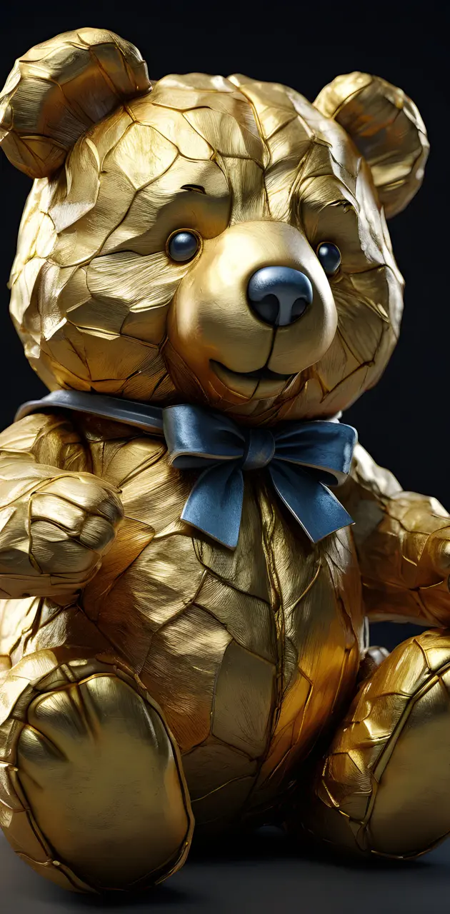 a stuffed bear with a bow tie