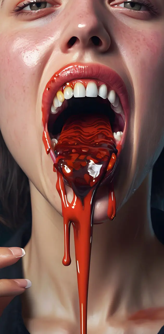 Dripping lolly woman