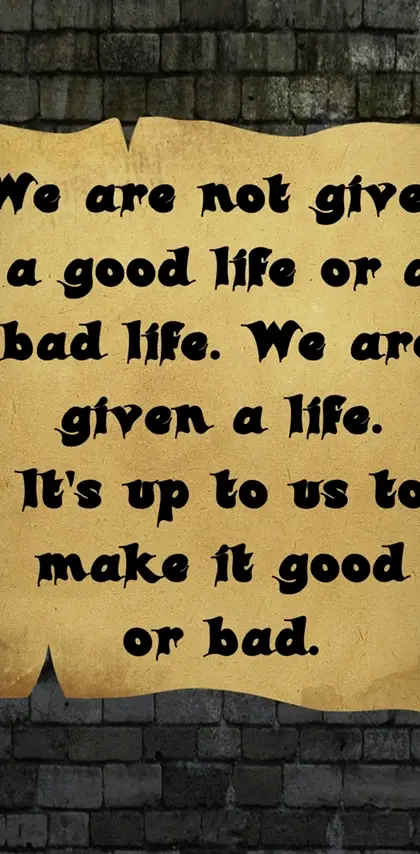 Good And Bad Life
