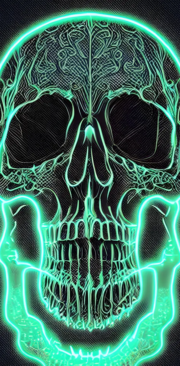 Neon skull