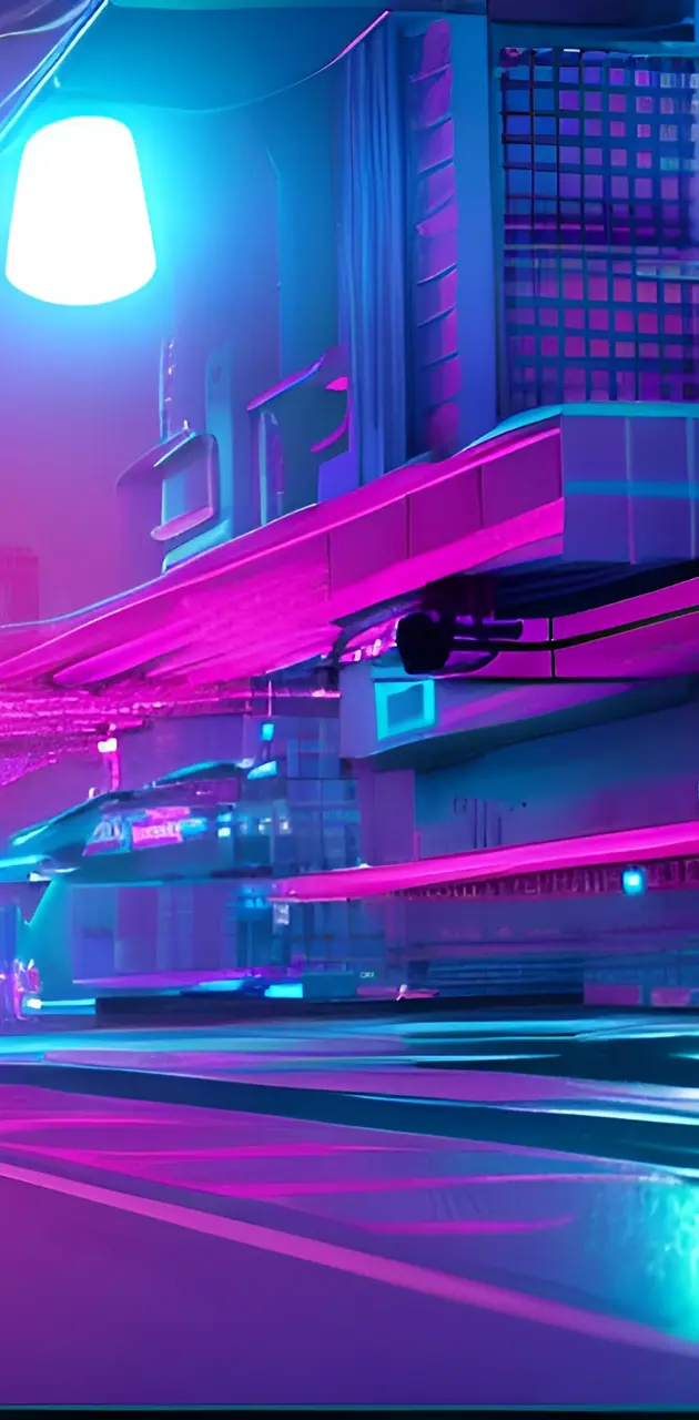 Synthwave city