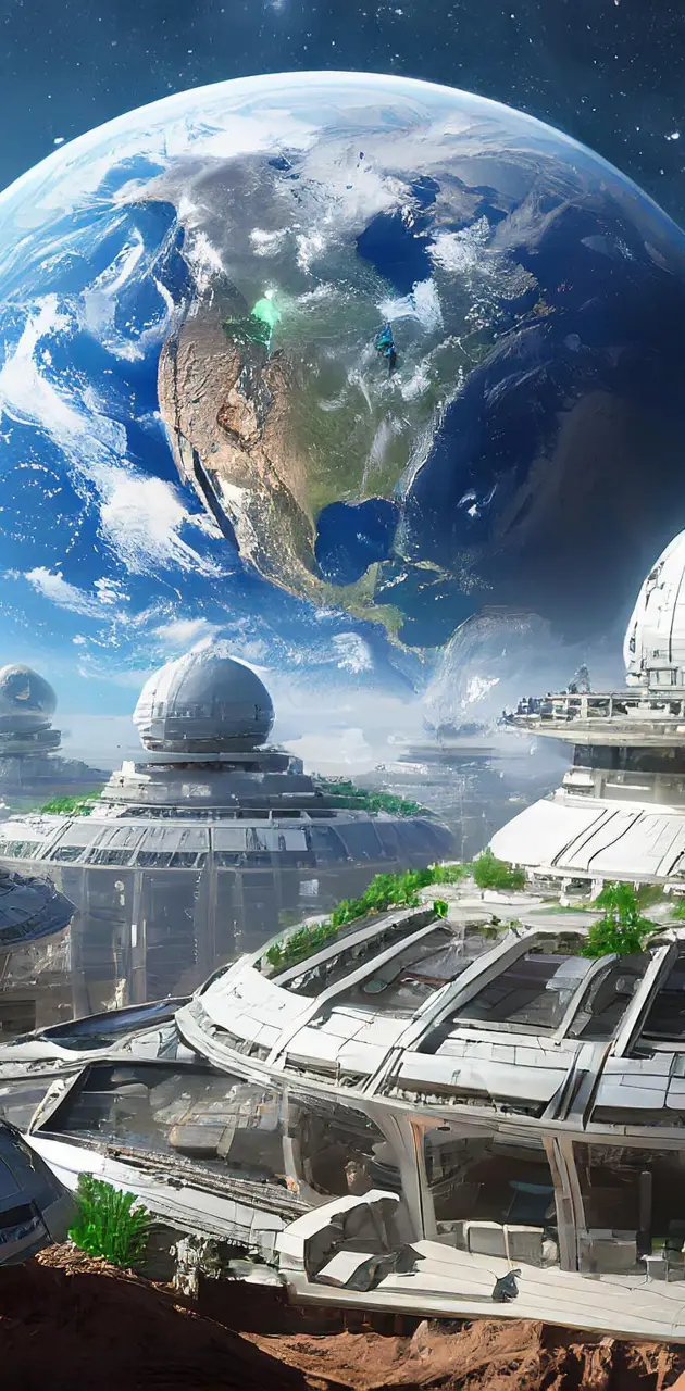 a futuristic colony 