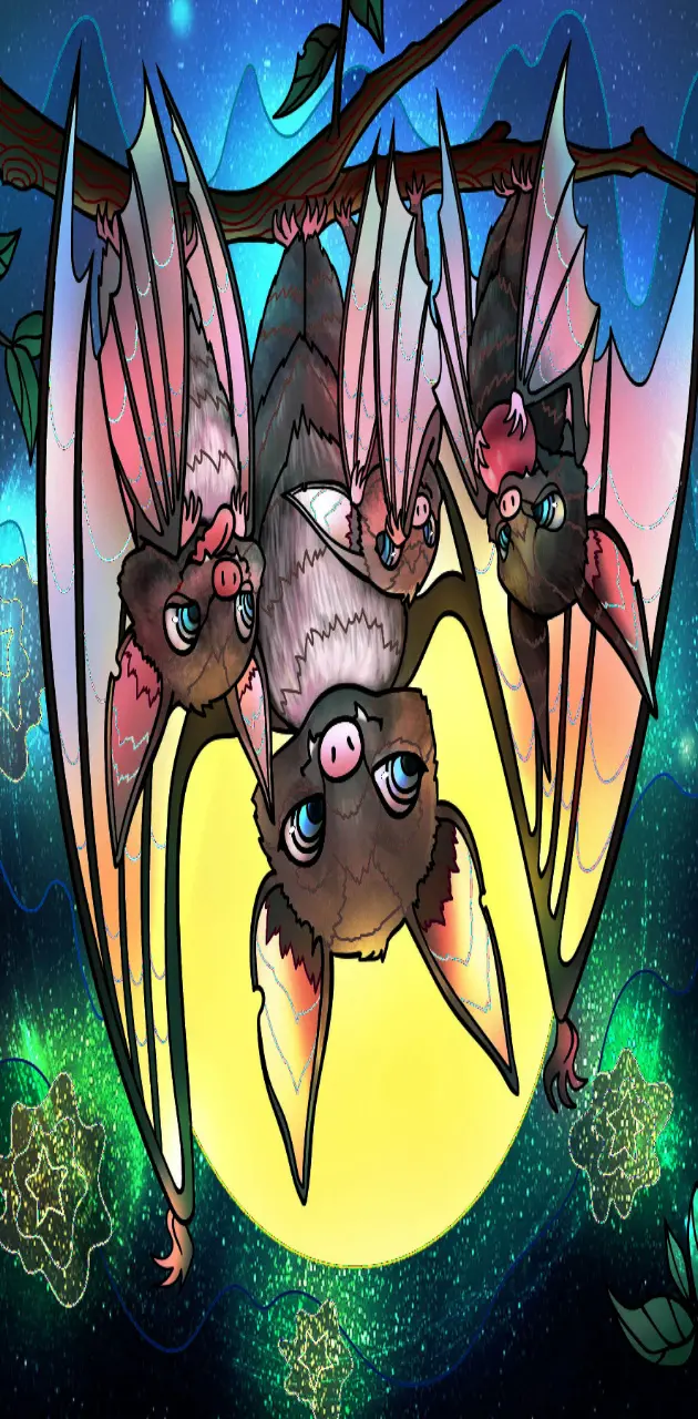Stained Glass Bats