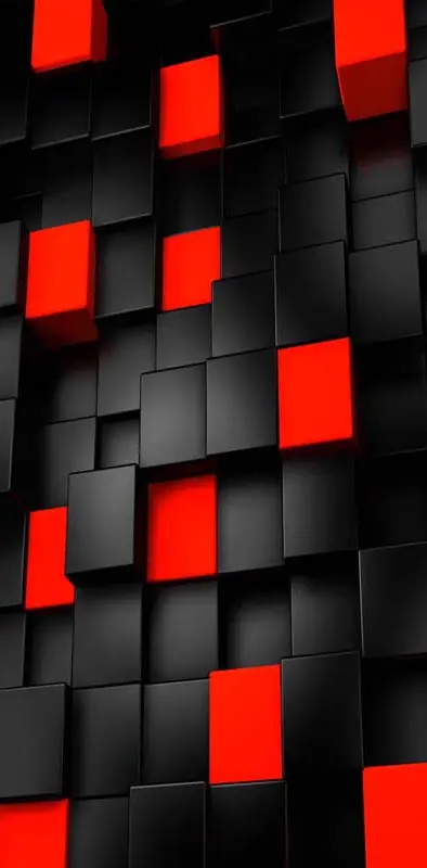 Black and Red Cube