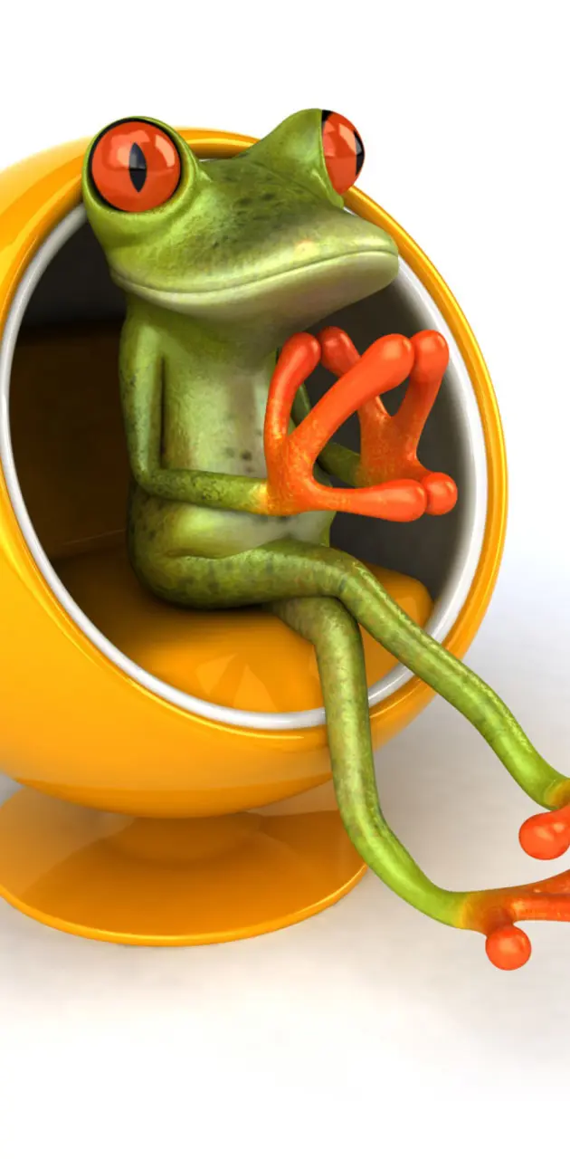 3D-Frog-On-Yellow-Ch
