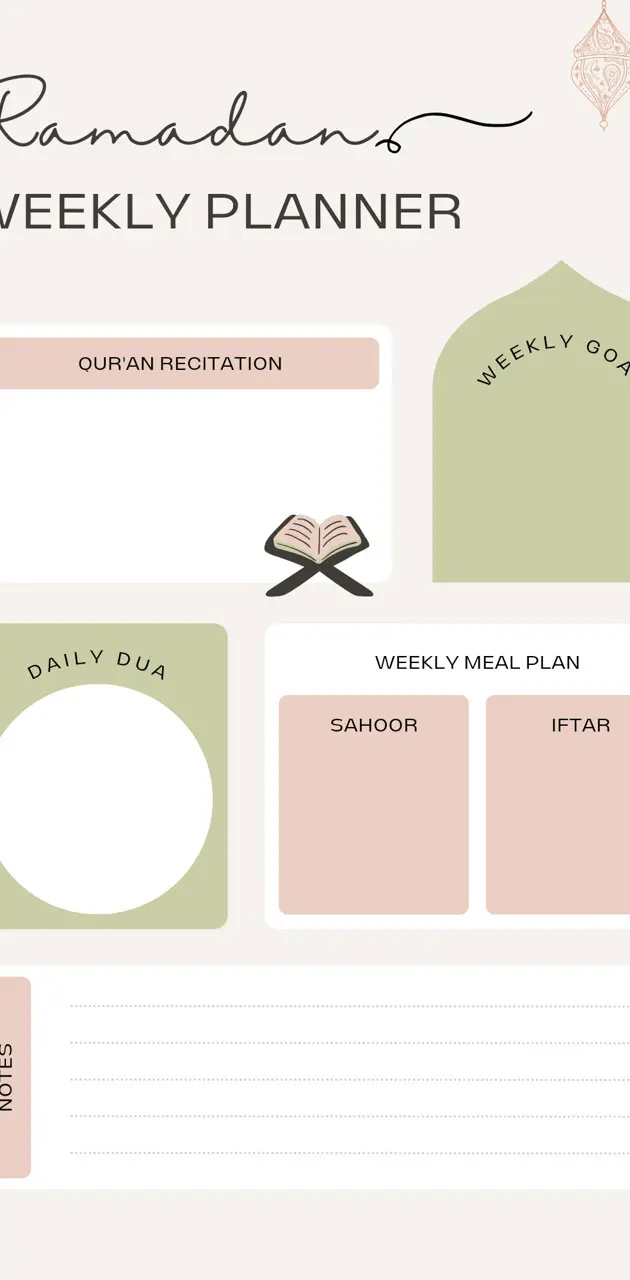 Ramadan planner