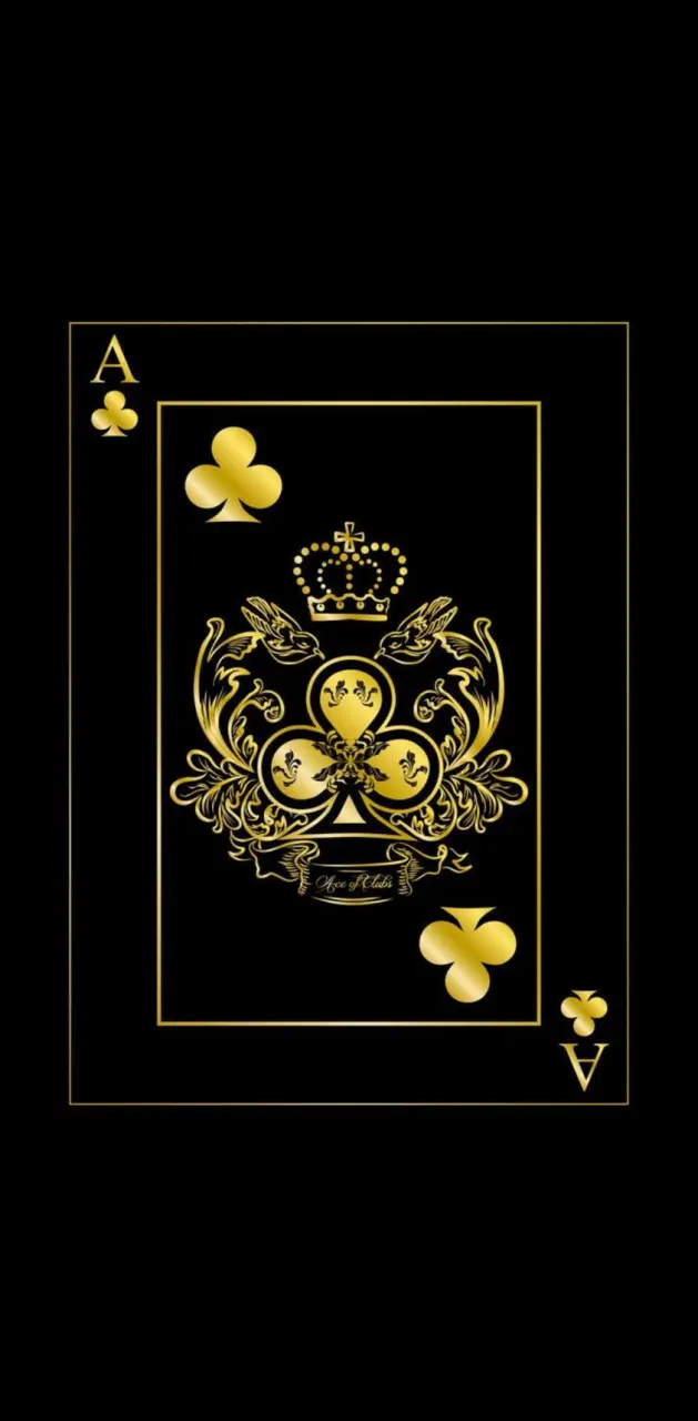 Gold Ace of Clubs