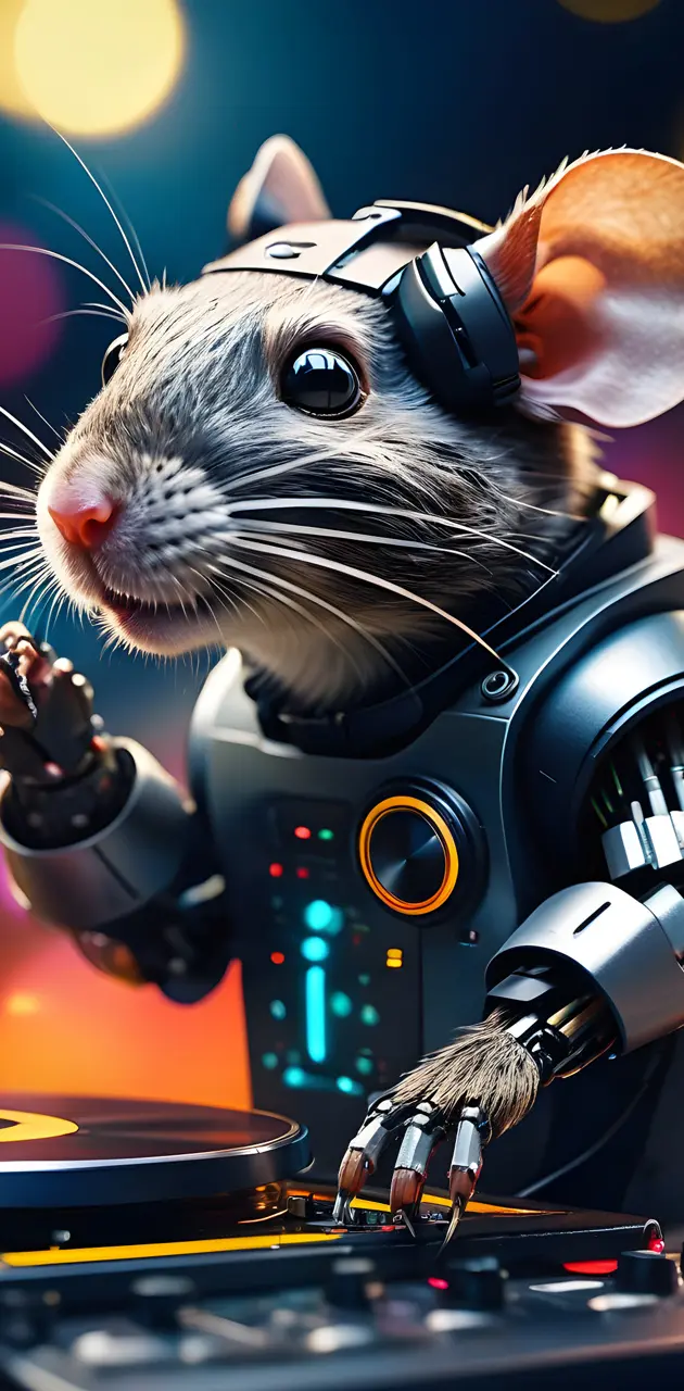 a mouse wearing a virtual reality headset