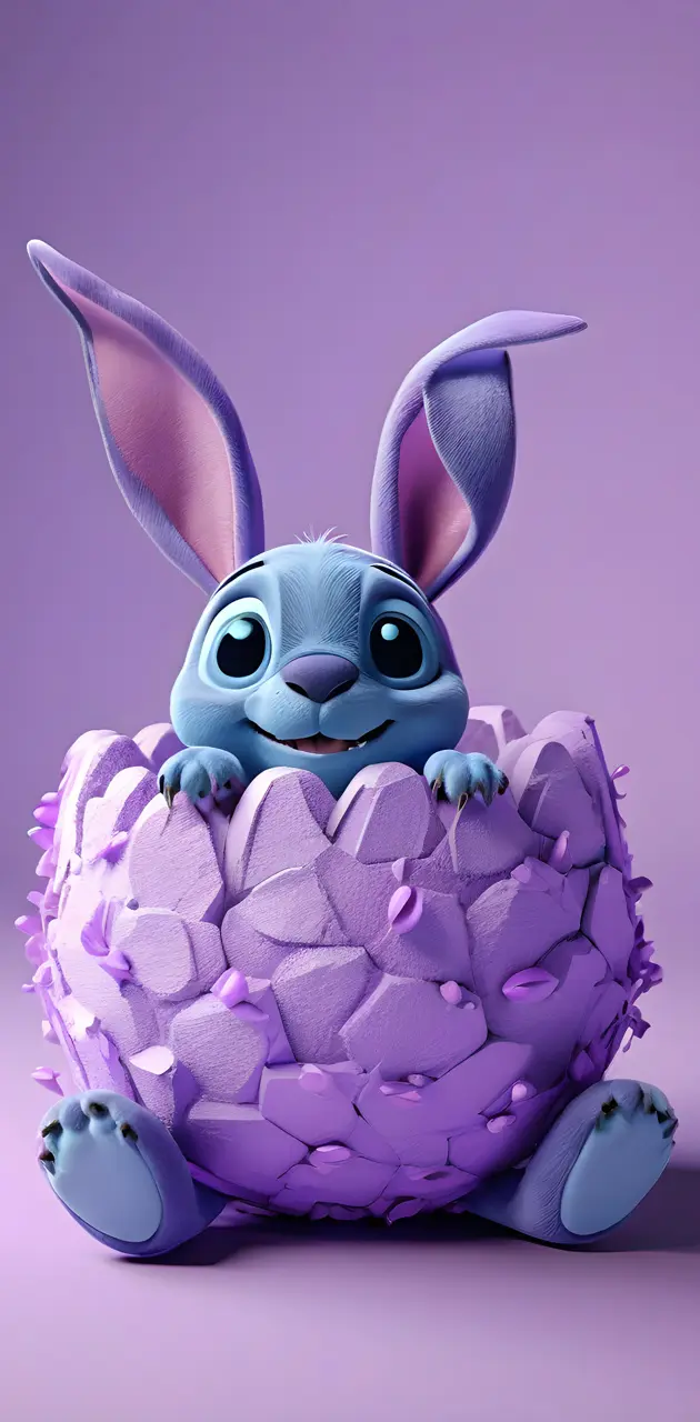 a purple stuffed animal Stitch