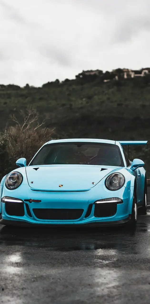 Baby Blue Porsche 