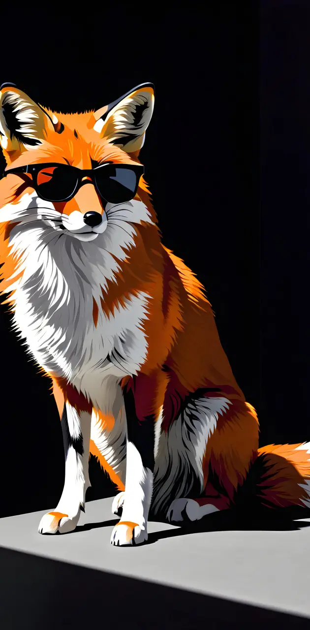 Fox in sunglasses