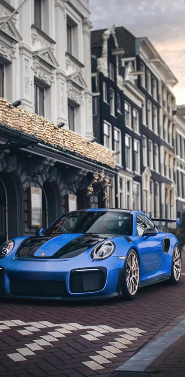 Blue Porsche 
