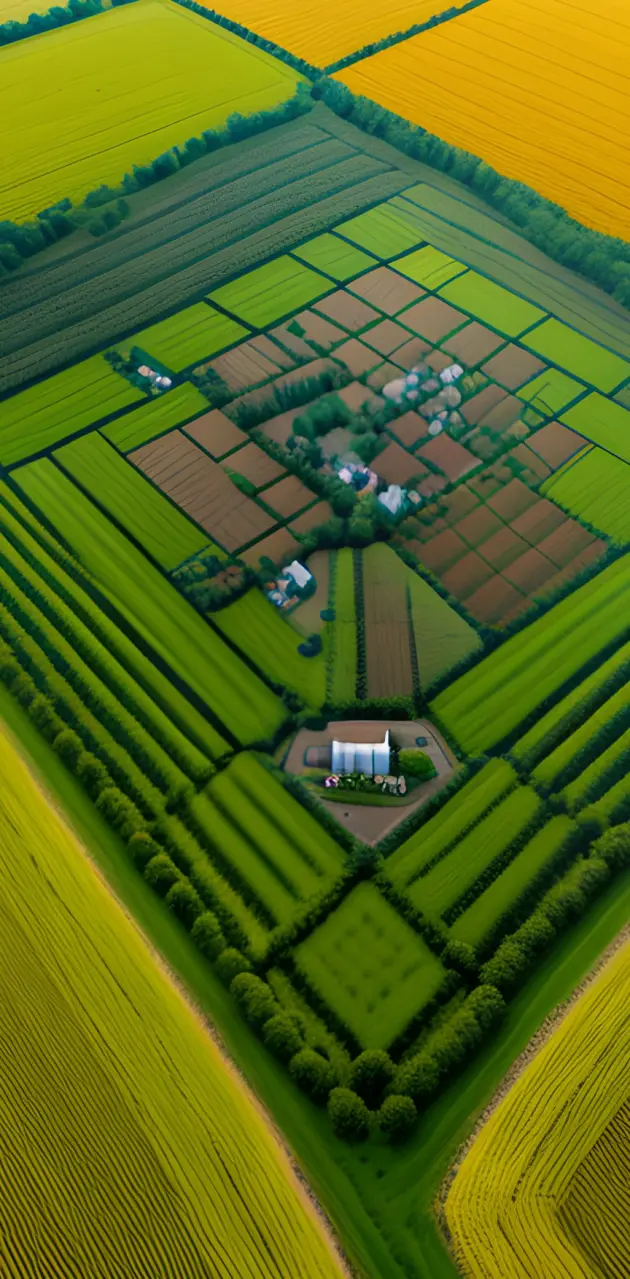 Aerial shot  Farmland 