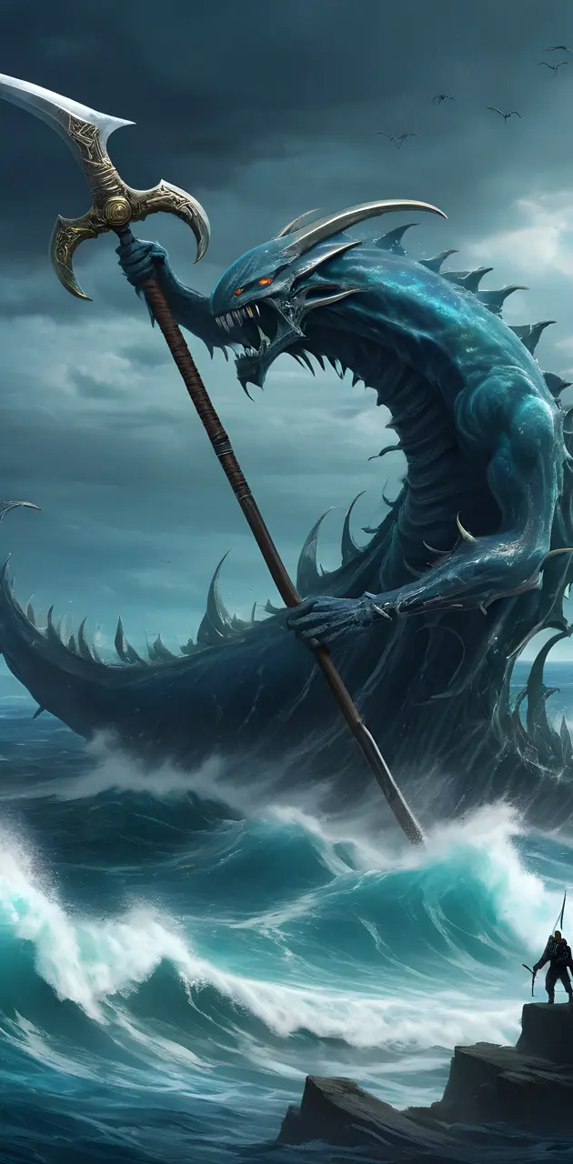 Ocean scythe monster blue
