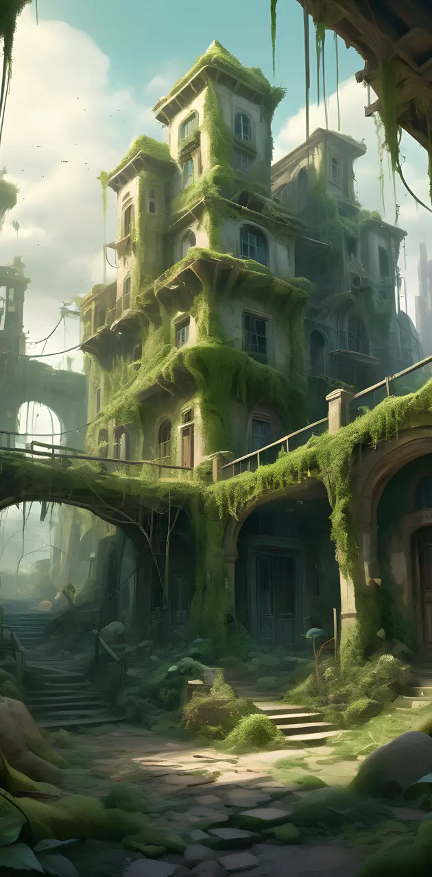Is abandoned mossy castle