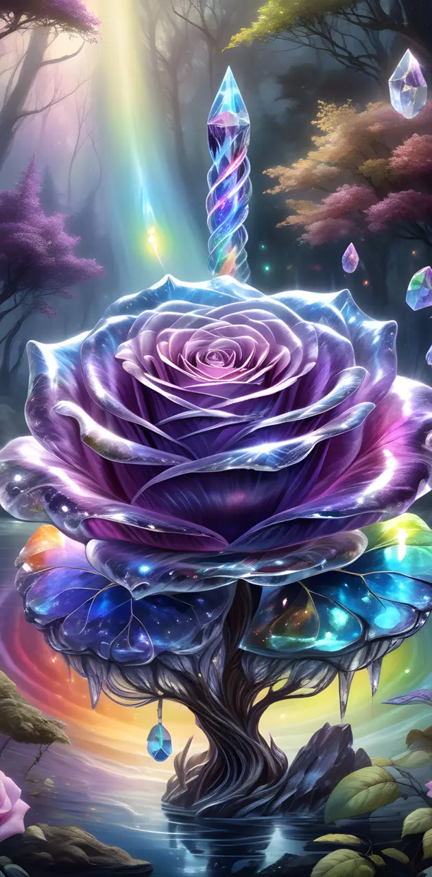 crystal encased Rose 