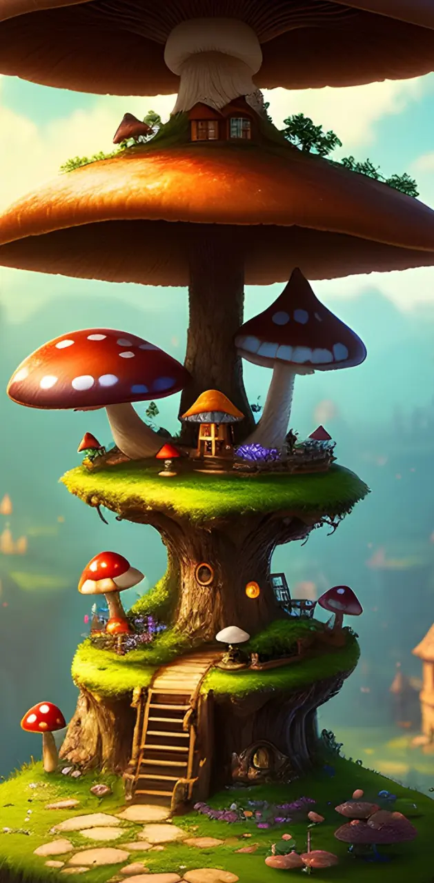Little mushroom villag