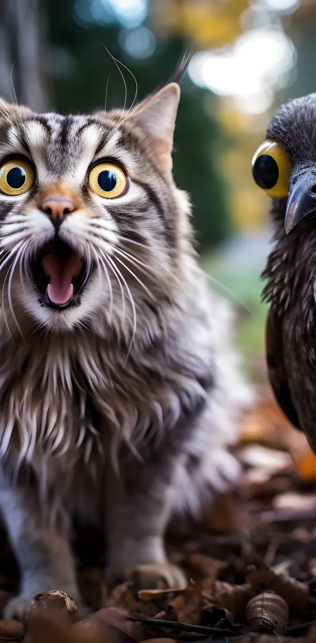 Cat and Owl 
