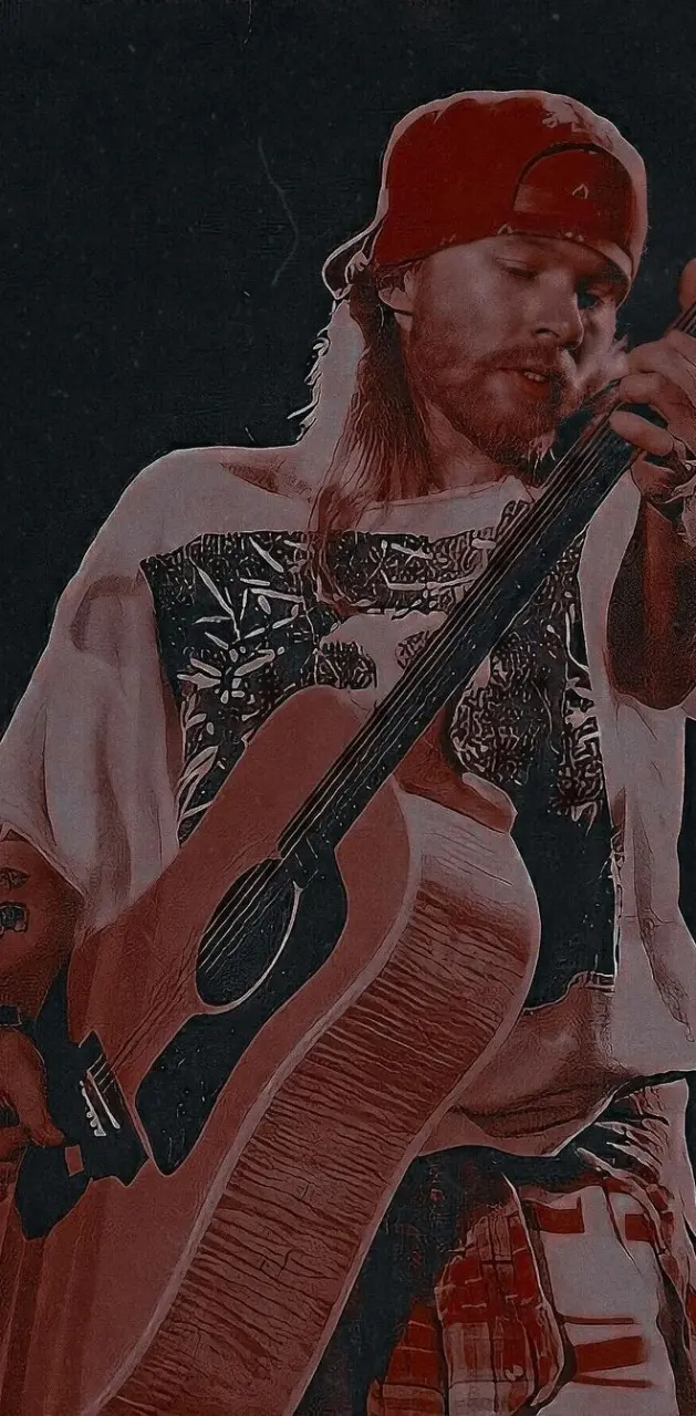 Axl Rose with guitar