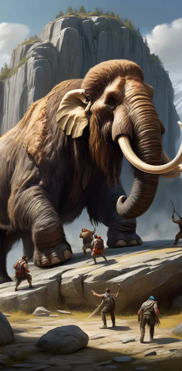 mammoth fight