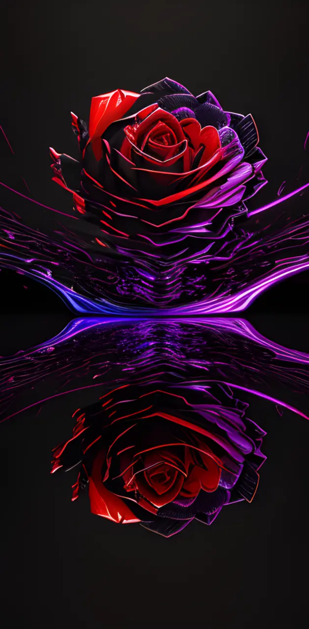Rose mirrored image