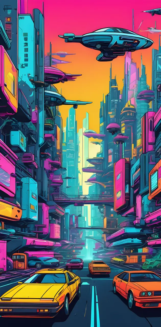Alive futuristic city