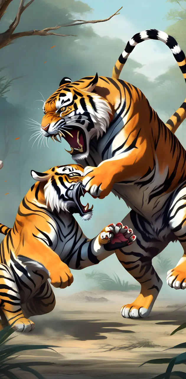 a tiger and a tiger