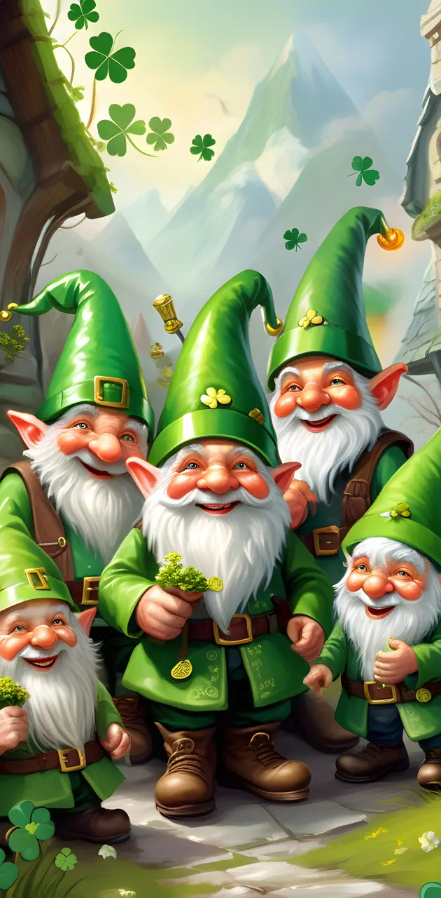 St Patrick's Day gnomes