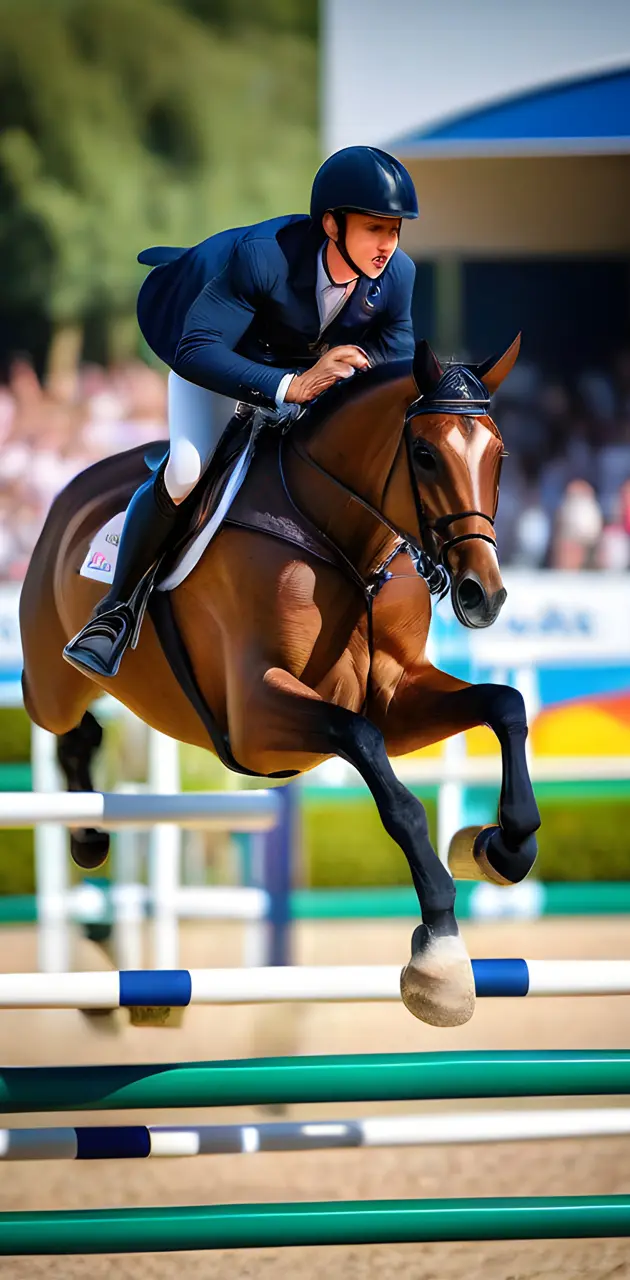 jumping horse with rider